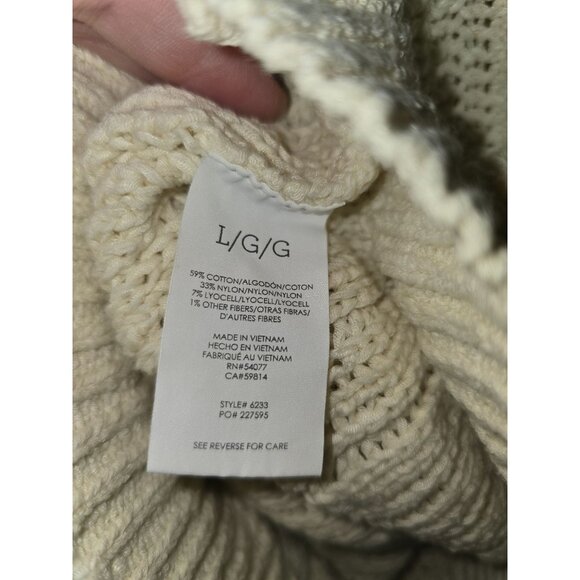 NWOT CAbi Croquet Pullover Knit Sweater L V-Neck Cotton/Lyocell Blend - Picture 4 of 5